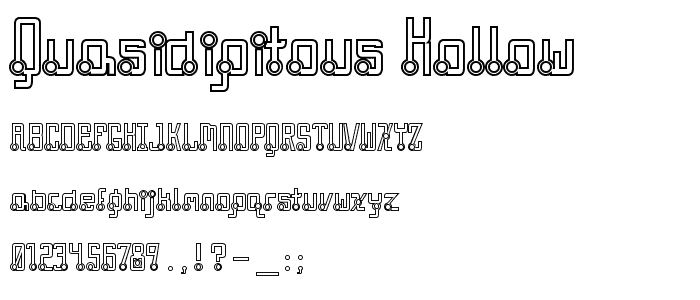 Quasidipitous Hollow font